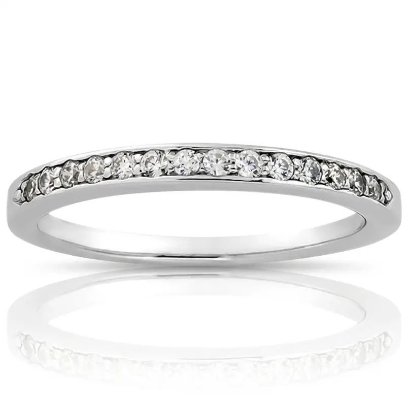 18K white gold 0.14 ct. Diamond Bridal Ring - main view