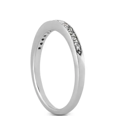 18K white gold 0.14 ct. Diamond Bridal Ring - alternate view 6 thumbnail