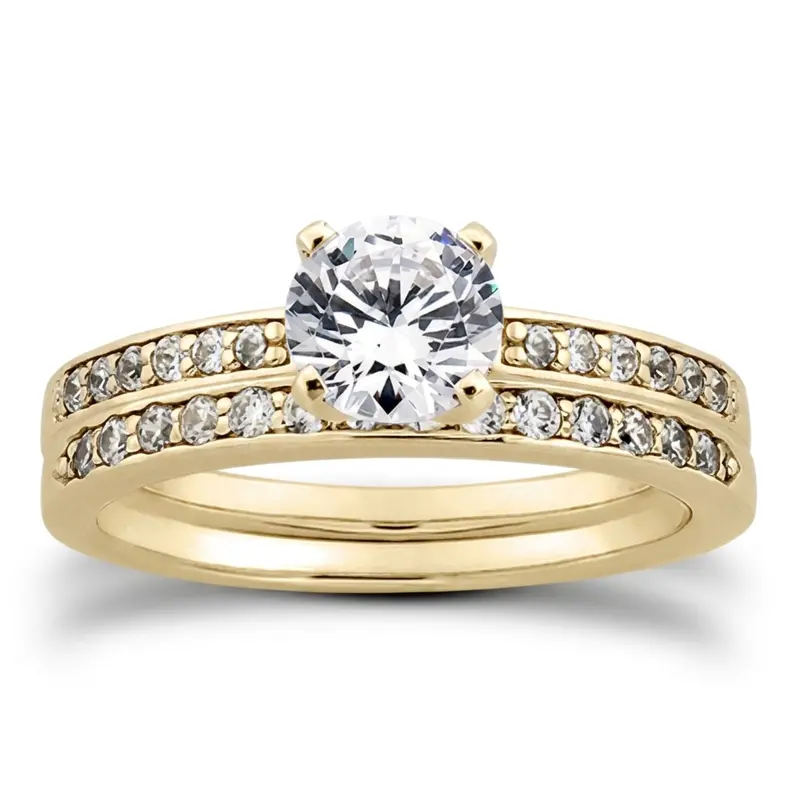 18K white gold 0.14 ct. Diamond Bridal Ring - alternate view 3