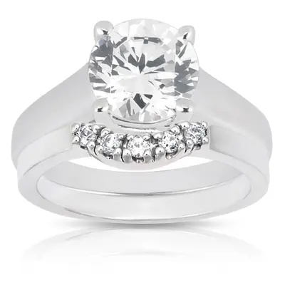 14K white gold 0.06 ct. Diamond Bridal Ring - alternate view 5 thumbnail