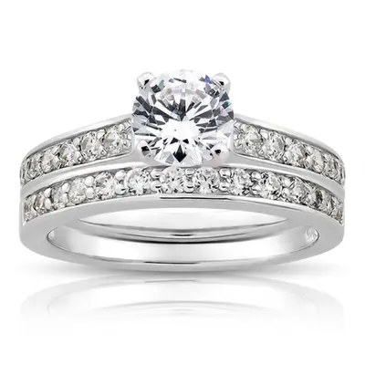 18K white gold 0.28 ct. Diamond Bridal Ring - alternate view 7 thumbnail
