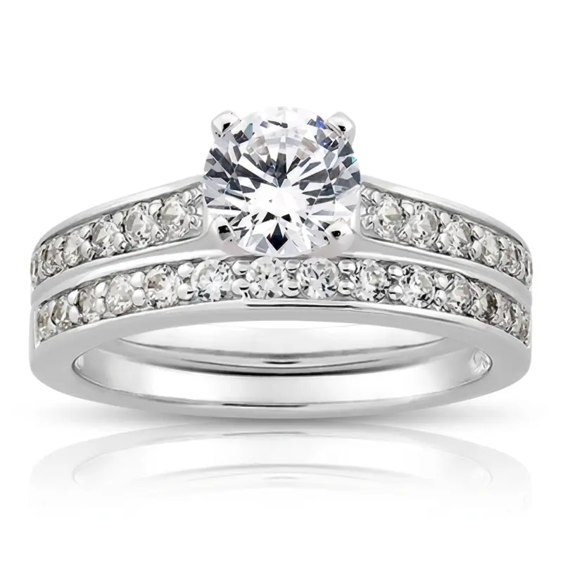 18K white gold 0.28 ct. Diamond Bridal Ring - alternate view 7