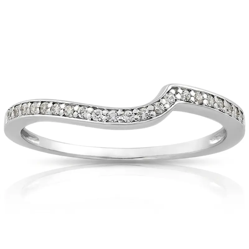 18K white gold 0.10 ct. tw. Diamond Bridal Ring - main view