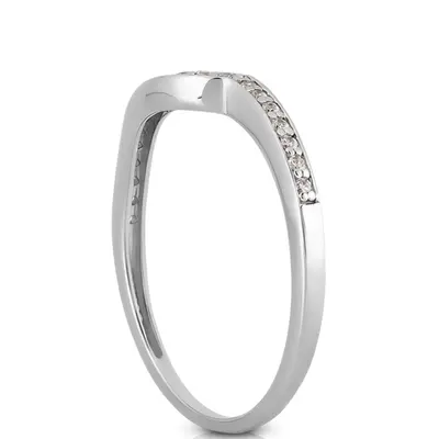 18K white gold 0.10 ct. tw. Diamond Bridal Ring - alternate view 3 thumbnail