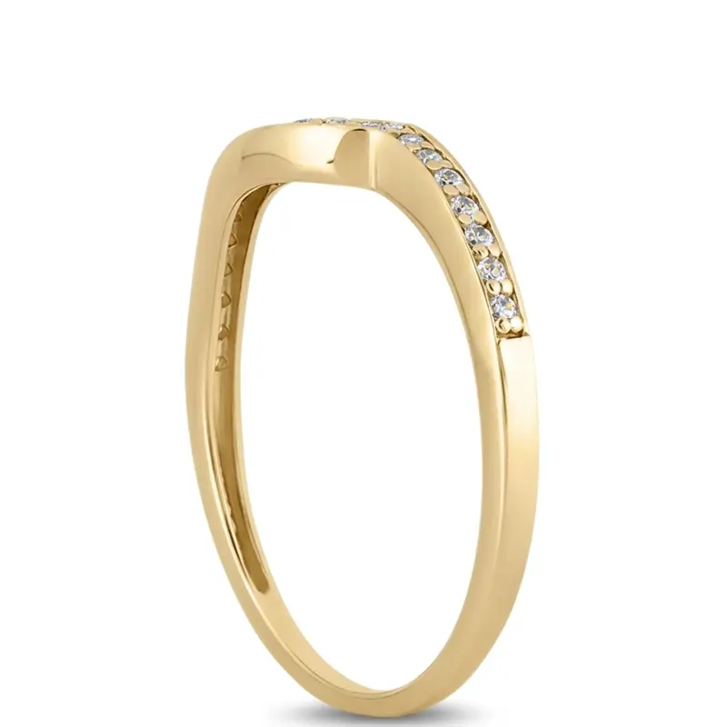 18K white gold 0.10 ct. tw. Diamond Bridal Ring - alternate view 4
