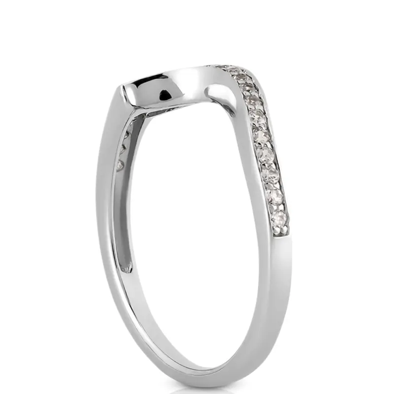 18K white gold 0.21 ct. Diamond Bridal Ring 1 - alternate view 3