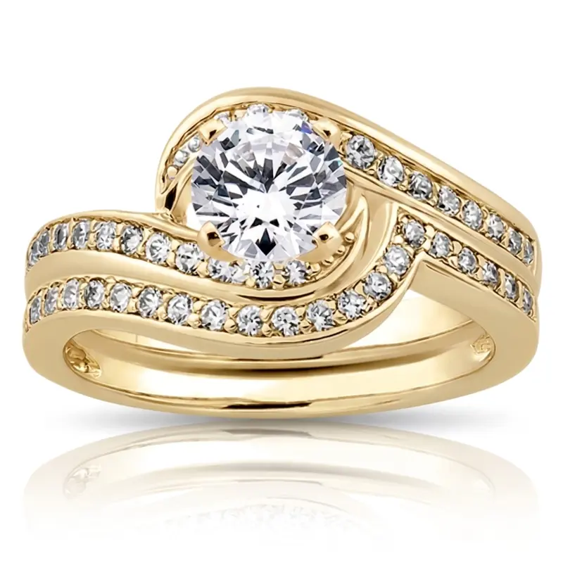 18K white gold 0.21 ct. Diamond Bridal Ring 1 - alternate view 6