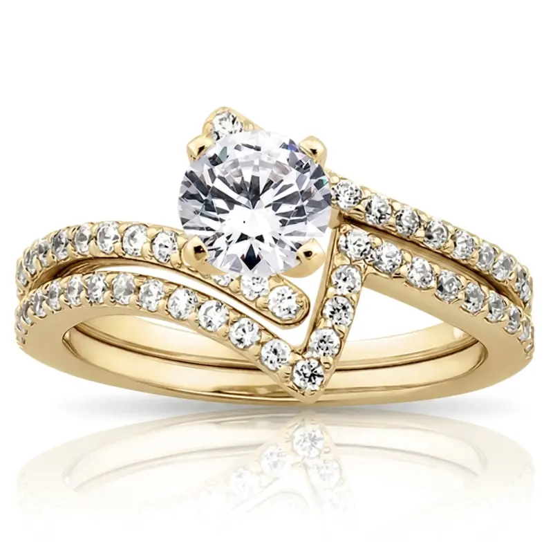 18K white gold 0.26 ct. Diamond Bridal Ring - alternate view 4