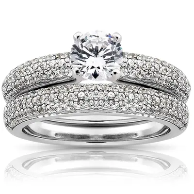 18K white gold 0.41 ct. Diamond Bridal Ring - alternate view 5 thumbnail