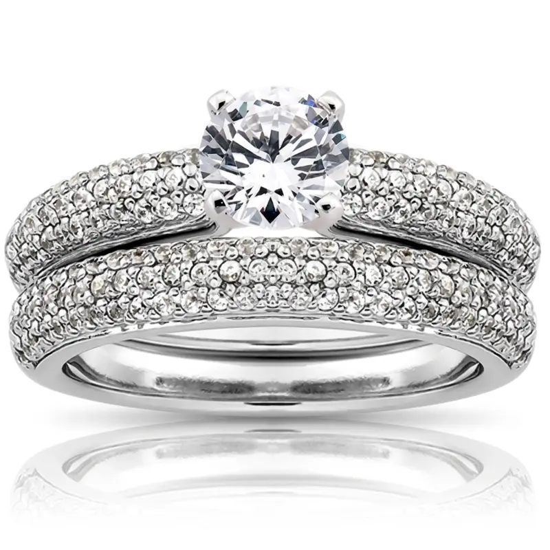 18K white gold 0.41 ct. Diamond Bridal Ring - alternate view 5