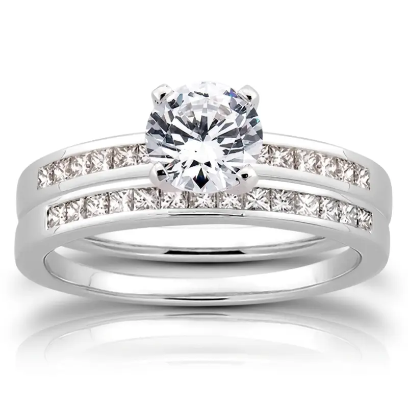 18K white gold 0.28 ct. tw. Diamond Bridal Ring - alternate view 3