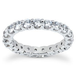 1.80 ct. Round Cut Diamond Eternity Wedding Band thumbnail 1