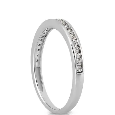 14K white gold Fine Channel Set Round Diamond Ring (1/4 ct. tw.) - alternate view 7 thumbnail
