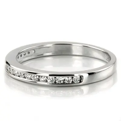 14K white gold Fine Channel Set Round Diamond Ring (1/4 ct. tw.) - alternate view 5 thumbnail