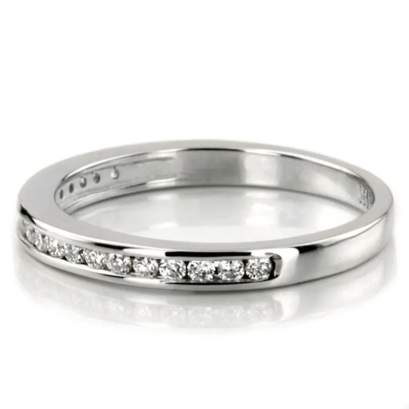 14K white gold Fine Channel Set Round Diamond Ring (1/4 ct. tw.) - alternate view 5