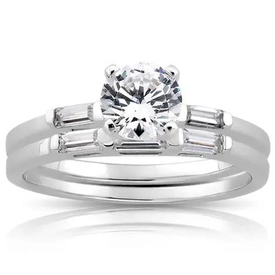 18K white gold 0.17 ct. tw. Diamond Bridal Ring - alternate view 5 thumbnail