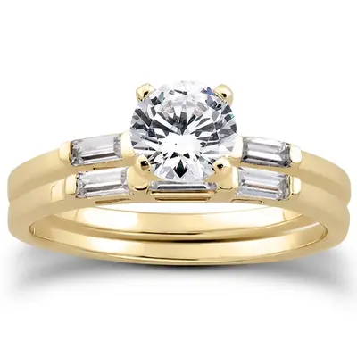 18K white gold 0.17 ct. tw. Diamond Bridal Ring - alternate view 4 thumbnail