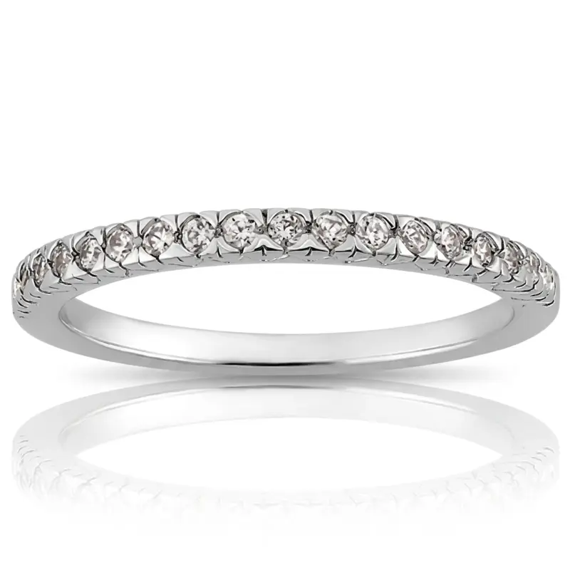 18K white gold 0.18 ct. Diamond Bridal Ring - main view