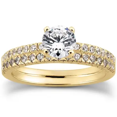 18K white gold 0.18 ct. Diamond Bridal Ring - alternate view 5 thumbnail