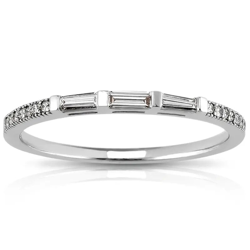 18K white gold 0.21 ct. tw. Diamond Bridal Ring - main view