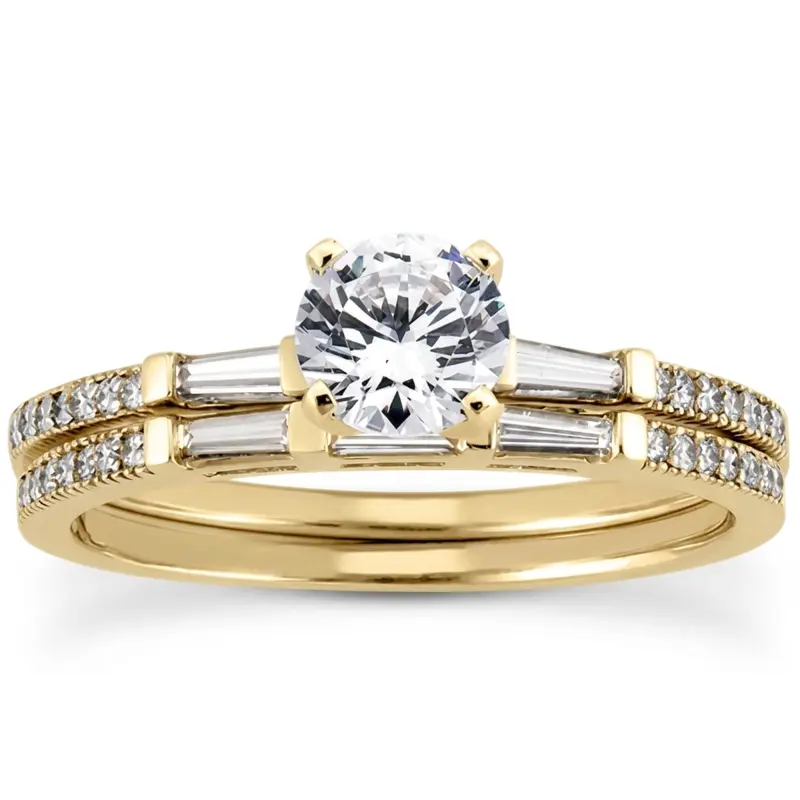 18K white gold 0.21 ct. tw. Diamond Bridal Ring - alternate view 3