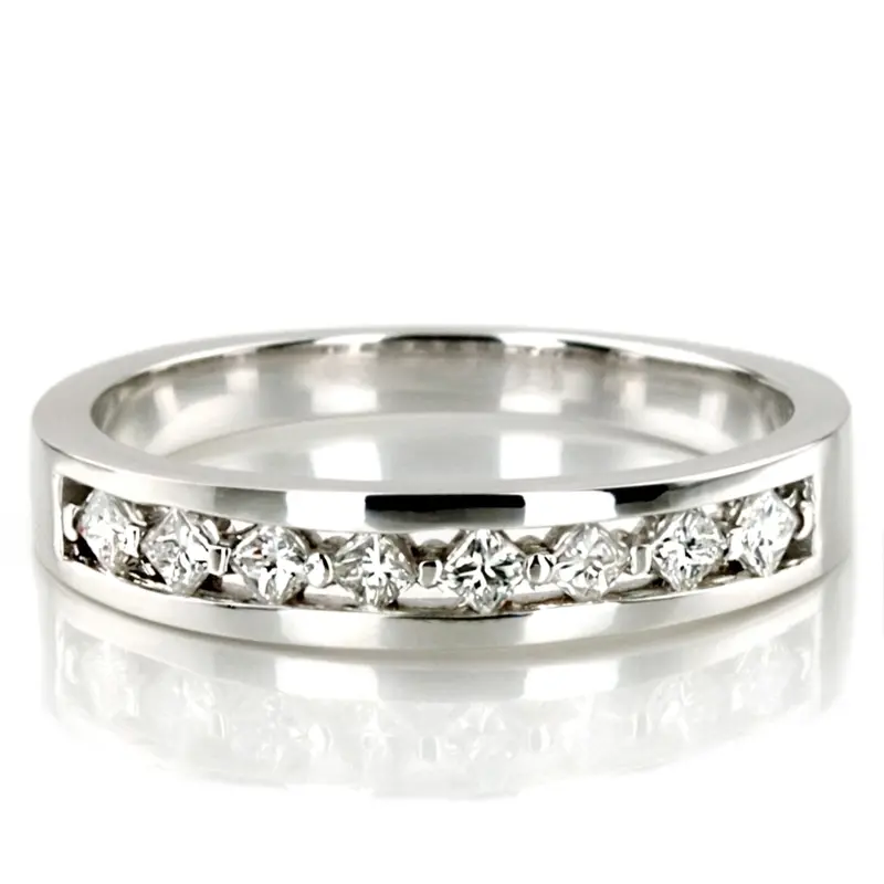 14K white gold Elegant Prong Set Diamond Bridal Ring (1/5 ct. t.w) - alternate view 2