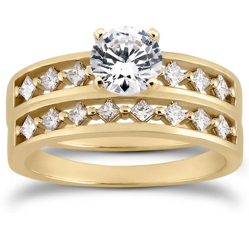 14K white gold Elegant Prong Set Diamond Bridal Ring (1/5 ct. t.w) - alternate view 3