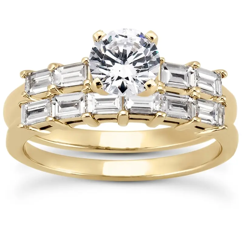 18K white gold 0.54 ct. tw. Diamond Bridal Ring - alternate view 5
