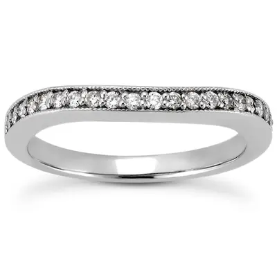 18K white gold 0.21 CT Diamond Bridal Ring - alternate view 3 thumbnail