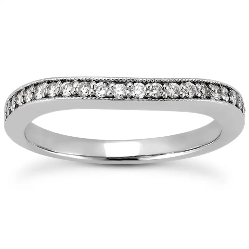18K white gold 0.21 CT Diamond Bridal Ring - alternate view 3