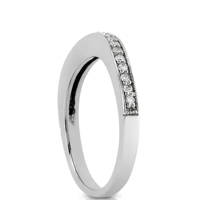 18K white gold 0.21 CT Diamond Bridal Ring - alternate view 8 thumbnail