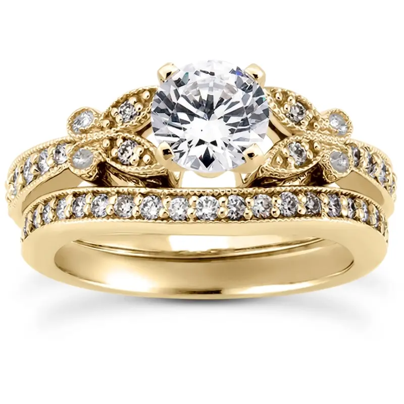 18K white gold 0.21 CT Diamond Bridal Ring - alternate view 4