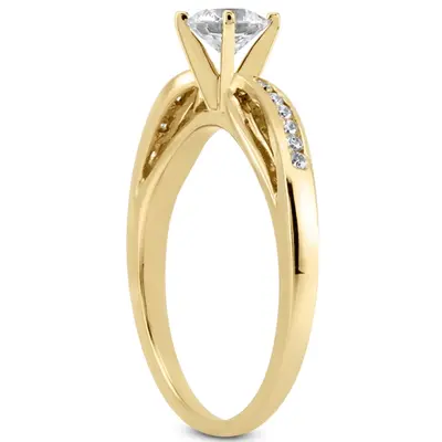 18K white gold 0.12 ct. Diamond Bridal Ring - alternate view 6 thumbnail