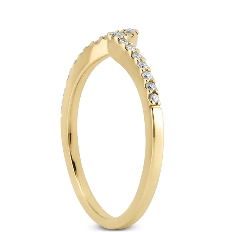14K rose gold 0.12 ct. Diamond Bridal Ring 1 - alternate view 3