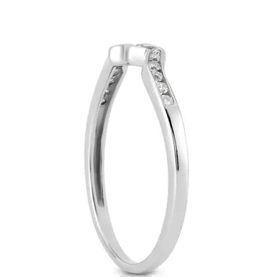 18K white gold 0.15 ct. Diamond Bridal Ring - alternate view 6 thumbnail