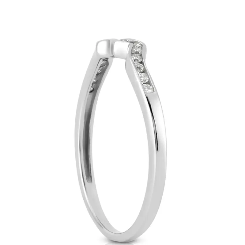 18K white gold 0.15 ct. Diamond Bridal Ring - alternate view 6
