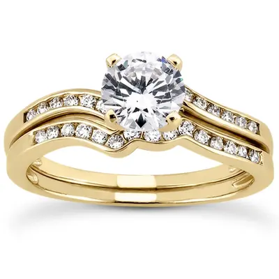 18K white gold 0.15 ct. Diamond Bridal Ring - alternate view 5 thumbnail
