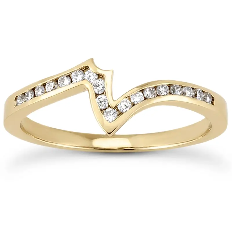 18K white gold 0.135 ct. Diamond Bridal Ring - main view