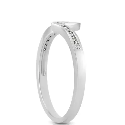 18K white gold 0.135 ct. Diamond Bridal Ring - alternate view 6 thumbnail