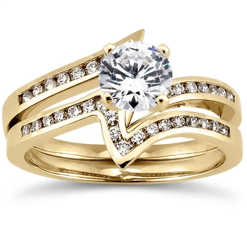 18K white gold 0.135 ct. Diamond Bridal Ring - alternate view 5