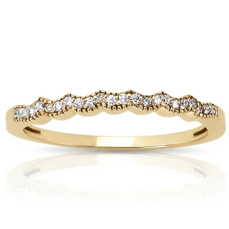 18K white gold 0.055 ct. Diamond Bridal Ring - alternate view 2