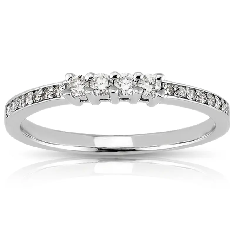 18K white gold 0.27 ct. Diamond Bridal Ring - main view