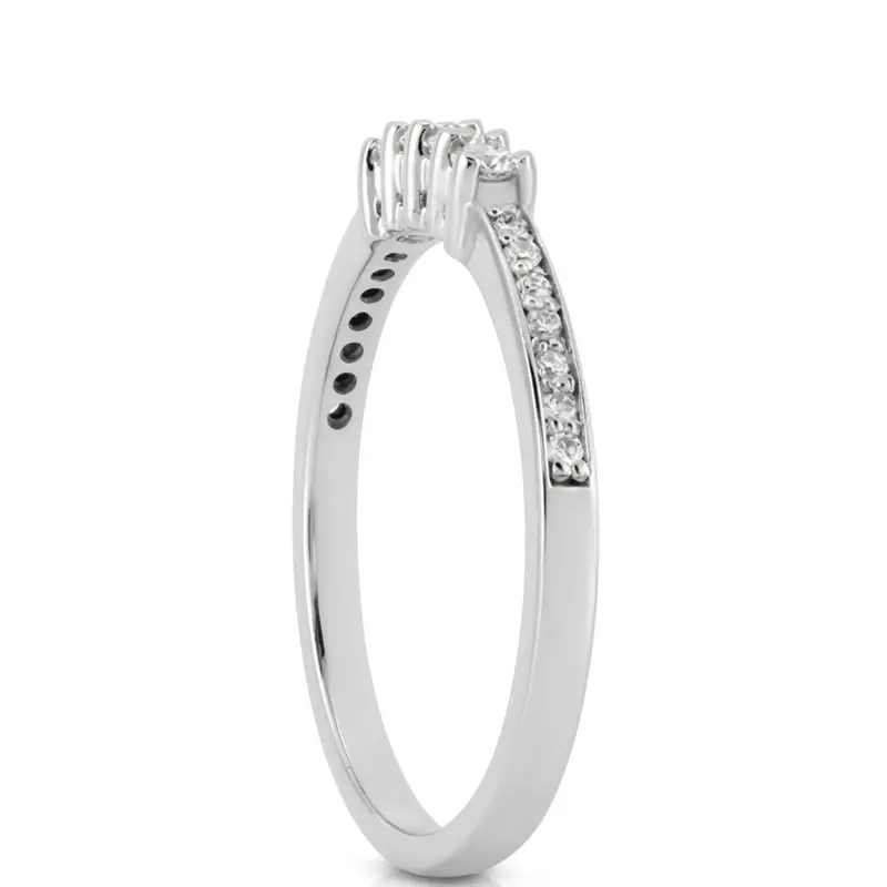 18K white gold 0.27 ct. Diamond Bridal Ring - alternate view 6