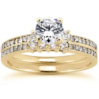 18K white gold 0.27 ct. Diamond Bridal Ring - alternate view 5 thumbnail