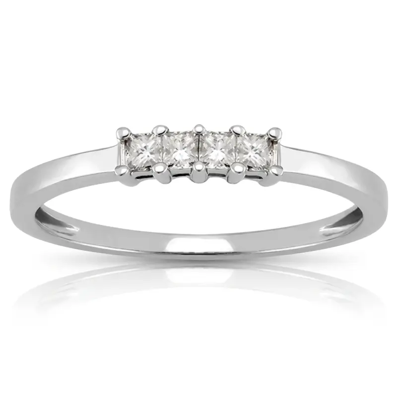 platinum 0.2 ct. Diamond Bridal Ring - main view