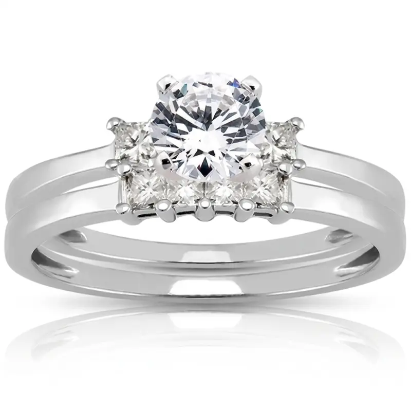 platinum 0.2 ct. Diamond Bridal Ring - alternate view 4