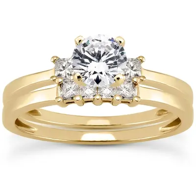 platinum 0.2 ct. Diamond Bridal Ring - alternate view 5 thumbnail