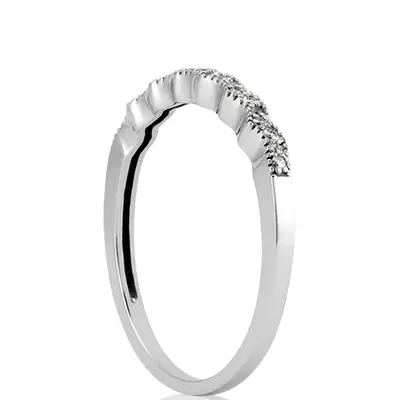 18K white gold 0.055 ct. Diamond Bridal Ring - alternate view 6 thumbnail