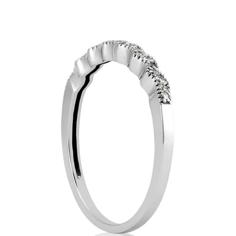 18K white gold 0.055 ct. Diamond Bridal Ring - alternate view 6