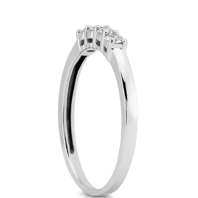 18K white gold 0.14 ct. Diamond Bridal Ring - alternate view 5 thumbnail